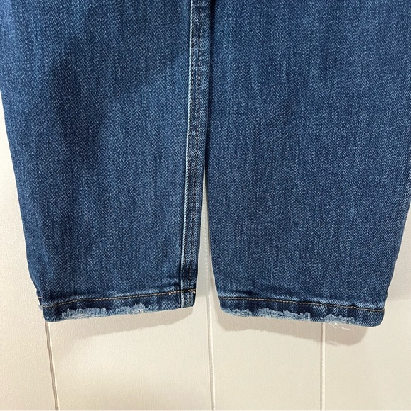 Vervet High Rise Straight Jeans Dark Wash Raw Hem Ankle Size 26 Vintage - Picture 8 of 14